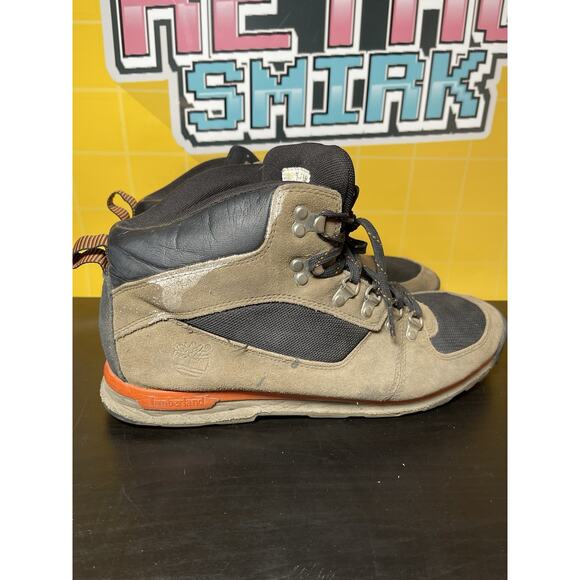 Timberland Mens 11.5 Scramble Mid Hiking Boots 2217R Brown and Black Gripstick main image 4